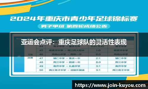 亚运会点评：重庆足球队的灵活性表现