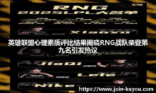 英雄联盟心理素质评比结果揭晓RNG战队荣登第九名引发热议